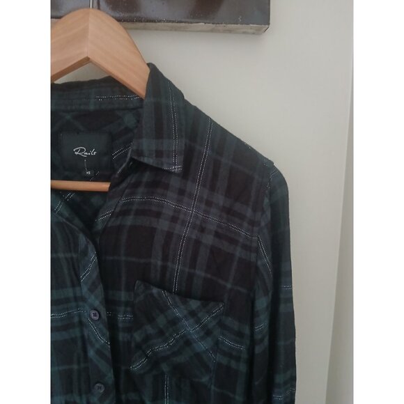 Rails Hunter Forest Slate Tinsel Button Down Shirt - Picture 3 of 8